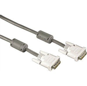 Hama Dvi kabel Dvi propojovací kabel, Dual link (24pin. digital, 1pin. analog), 1.8m, šedá