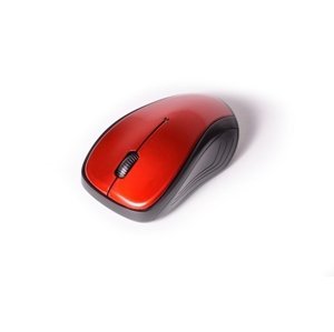 Aq myš Bezdrátová optická myš, červená