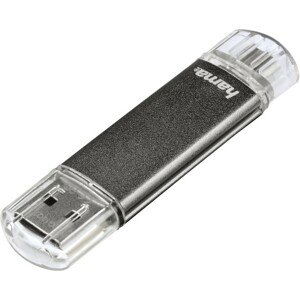 Hama Usb flash disk flashPen "Laeta Twin" 32 Gb 10 Mb/s, šedá