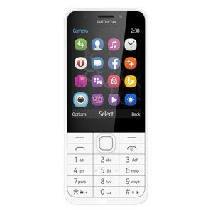 Nokia mobilní telefon 230 Ds White/silver