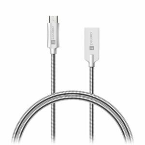 Connect It kabel Cca-3010-sl microUSB - Usb, 1m, stříbrný