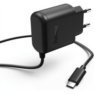 Hama nabíječka pro mobil síťová nabíječka s kabelem, Usb typ C (USB-C), 3 A, krabička Prime