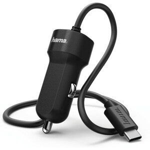 Hama nabíječka pro mobil nabíječka do vozidla s kabelem, Usb typ C (USB-C), 3 A, krabička Prime