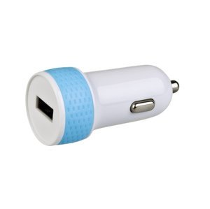Avacom nabíječka pro mobil nabíječka do auta s výstupem Usb 5V/1a, bílo-modrá barva - Avacom Nacl-1xwb-10a