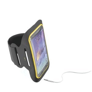 pouzdro na mobil Sportovní soft pouzdro Cellularline Armband Fitness, pro smartphony do velikosti 5,5", černé