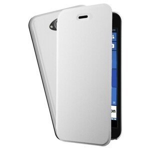 pouzdro na mobil Azuri ultra thin flip pouzdro Ms Lumia 650, White
