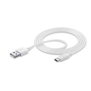 kabel Datový kabel Cellularline s konektory Usb-a a Usb-c, 1,2m, bílý