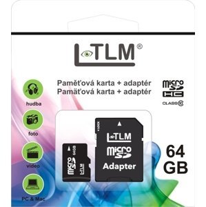 Ltlm paměťová karta Micro Sd + Sd adaptér 64Gb Class 10