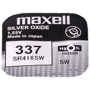 knoflíková baterie Nenabíjecí knoflíková baterie 337 Maxell Silver Oxide 1ks Blistr