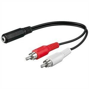 Premiumcord cinch Rca kabel Kabel Jack 3.5mm-2xCINCH F/m 20cm