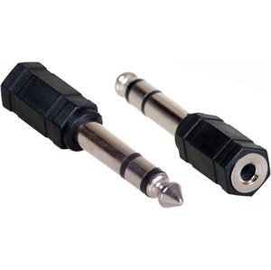 Aq reproduktorový kabel Ka402 - redukce stereo z Jack 3,5 mm F na Jack 6,3 mm M