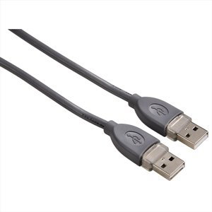 Hama Usb kabel Usb kabel typ A-a, propojovací, 1,8m, šedý, blistr