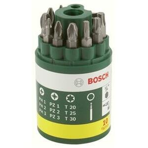 Sada Bosch 10 dílná šroubovacích bitů; 2607019452