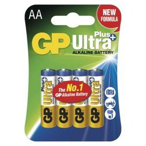 Alkalická baterie GP Ultra Plus LR6 (AA), blistr 4ks; 1017214000
