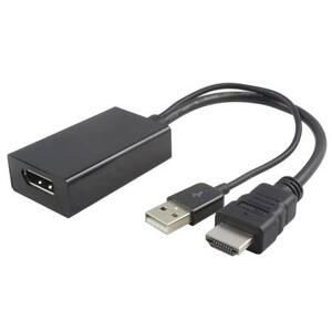 PremiumCord adaptér HDMI to DisplayPort Male/Female s napájením z USB; kportad09