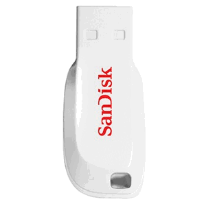 SanDisk FlashPen-Cruzer Blade 16 GB bílá; SDCZ50C-016G-B35W