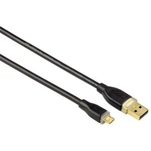 Hama micro USB 2.0 kabel, typ A - micro B, 0,75m, černý; 78490