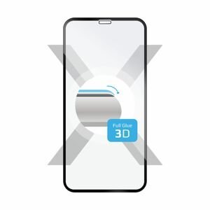 Ochranné tvrzené sklo FIXED 3D Full-Cover pro Apple iPhone X/XS, s lepením přes celý displej, dustproof, černé, 0.33 mm; FIXG3D-230-033BK