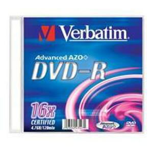 Verbatim média DVD-R - 20 ks, slim jewel, 4.7GB, 16x; 43547