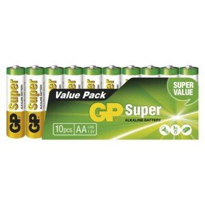 Alkalická baterie GP Super LR6 (AA) fólie; 1013200102