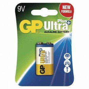 Alkalická baterie GP Ultra Plus 6LF22 (9V), blistr; 1017511000