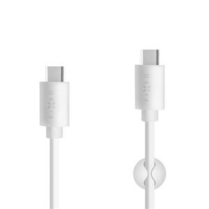 Dlouhý datový a nabíjecí USB-C kabel FIXED s konektorem USB-C, USB 2.0, 2 metry, 15W, bílý; FIXD-CC2M-WH