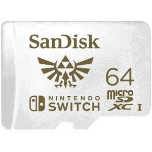 Sandisk Nintendo Switch micro SDXC 64 GB 100 MB/s A1 C10 V30 UHS-1 U3; SDSQXAT-064G-GNCZN