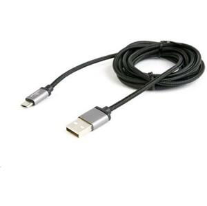Kabel CABLEXPERT USB A Male/Micro B Male 2.0, 1.8m, opletený, černý, blister; CCB-mUSB2B-AMBM-6