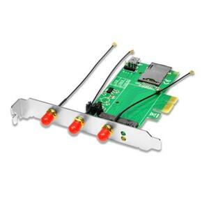 Axagon PCEM-E3, PCIe - mini PCIe adaptér, SIM slot + 3x SMA konektor; PCEM-E3