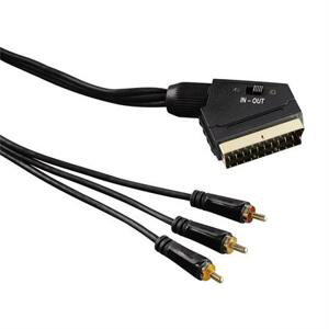 Hama video kabel SCART vidlice - 3 cinch vidlice AV, IN/OUT, 1,5m; 122163