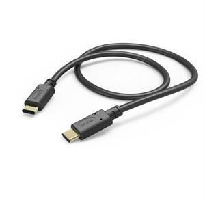 Hama kabel USB-C 2.0 typ C vidlice - C vidlice, 1 m, černá; 183331