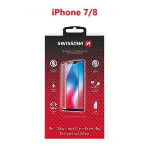 Swissten sklo full glue, color frame, case friendly Apple Iphone 7/8/SE2 bílé; 54501700