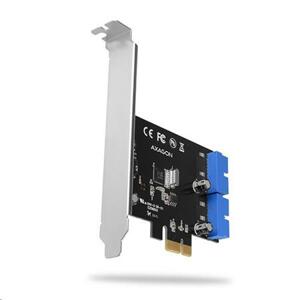 Axagon PCEU-034VL, PCIe řadič, 2x interní 19-pin USB 3.2 Gen 1 port, UASP, vč. LP; PCEU-034VL