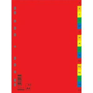 Donau Rejstříky , A-Z, mix barev, plastový, A4; D77260