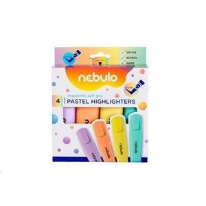 Nebulo Zvýrazňovač, mix 4 pastelových barev, 2-5 mm, sada; RNEBSZK4PSZ