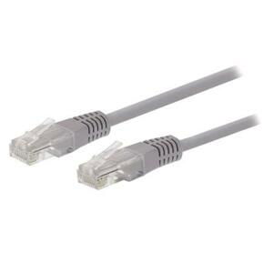 C-TECH patchcord Cat5e, UTP, šedý, 10m; CB-PP5-10