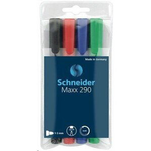 Schneider Popisovač na bílou tabuli a flipchart "Maxx 290", 4 barvy, 1-3mm, kuželový hrot; TSC290V4