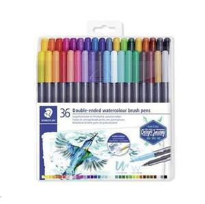 Staedtler Štětcové fixy "Marsgraphic Duo", sada, 36 barev, 0,5-0,8/1,0-6,0 mm, oboustranné; TS3001TB36