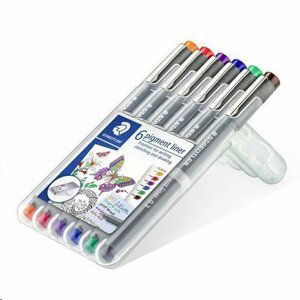 Staedtler Liner "Pigment Liner", 6 různých barev, 0,3 mm; TS30803SSB6