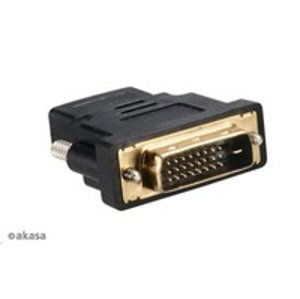 AKASA redukce DVI-D Male na HDMI Female, pozlacené konektory; AK-CBHD03-BKV2