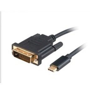 AKASA Adaptér USB Type-C na DVI, kabel, 1.8m; AK-CBCA10-18BK