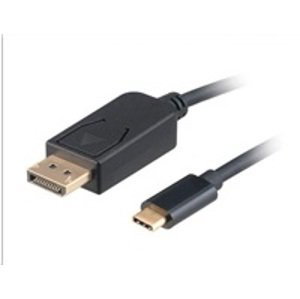 AKASA Adaptér USB Type-C na DisplayPort, kabel, 1.8m; AK-CBCA11-18BK
