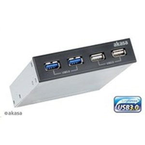 AKASA HUB USB InterConnect S, do 3,5" pozice, 2x USB 2.0, 2x USB 3.0, interní; AK-ICR-12V3