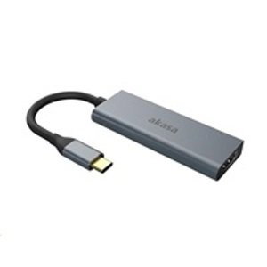 AKASA adaptér 4-In-1 USB Type-C na HDMI 4K@30Hz, USB Type-C a USB-A; AK-CBCA19-18BK