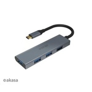 AKASA Hub USB-C 4x USB 3.0 port, Aluminium; AK-CBCA25-18BK