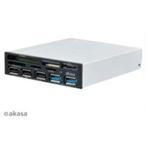 AKASA čtečka karet AK-ICR-16 do 3.5", 5-slotová, 3x USB 2.0, 2x USB 3.0, E-SATA; AK-ICR-16