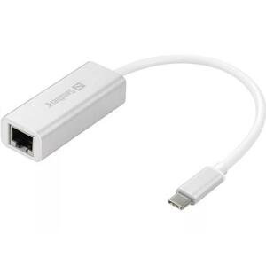 Sandberg USB-C konvertor, pro síťové připojení, stříbrný; 136-04