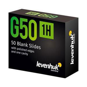 Levenhuk G50 1H Single Cavity Blank Slides, 50 ks; 73808