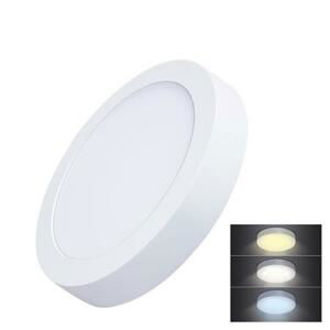 Solight LED mini panel CCT, přisazený, 18W, 1530lm, 3000K, 4000K, 6000K, kulatý; WD172