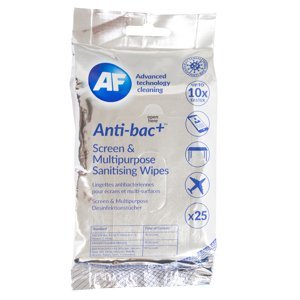 AF Anti Bac - Screen & Multipurpose Antibakteriální čisticí ubrousky, 25 ks; ABTW025P